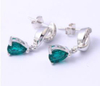 Luxury Mysterious Emerald 925 Sterling Silver Plated Fashion Earrings