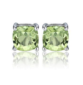 Colored Gem 925 Sterling Silver Plated Women's Cute Earrings