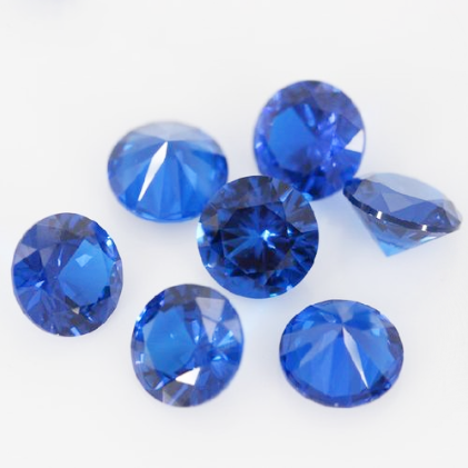 4.0-5.0mm High Quality DEF Round Brilliant Cut Blue Moissanite for Jewellery Making