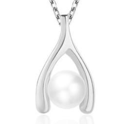 Sterling Silver Necklace Female Simple Temperament Pearl Necklace