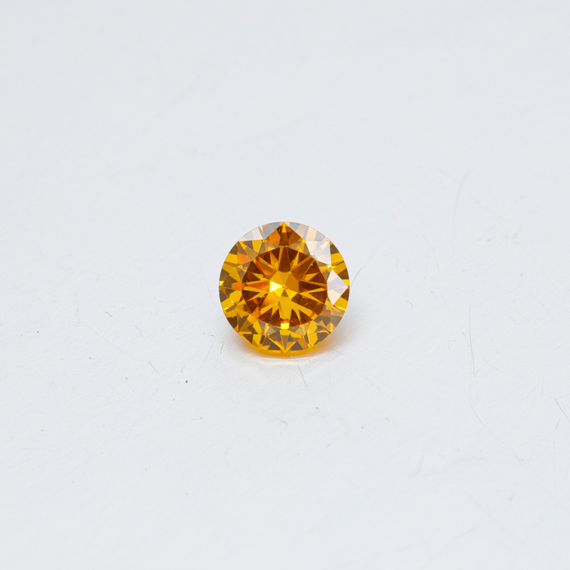 Newest Tech Yellow Gemstone Synthetic Lab Created Diamond Round Cut Fancy Color Loose Moissanite