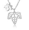 New Maple Leaf S925 Sterling Silver Allergy Resistant Simple Rose Gold Necklace for Women