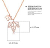 New Maple Leaf S925 Sterling Silver Allergy Resistant Simple Rose Gold Necklace for Women