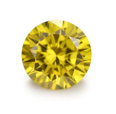 7.0-8.0mm Yellow High Quality DEF Round Brilliant Cut Moissanite for Jewellery Making