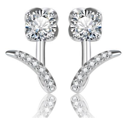 Unique Design And Multiple Wearing Methods 925 Sterling Silver Gold Plating Fashion Lady Earrings