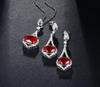 Ruby Silver Jewelry Earrings S925 Exquisite Fashion Romantic Style Jewelry Gifts