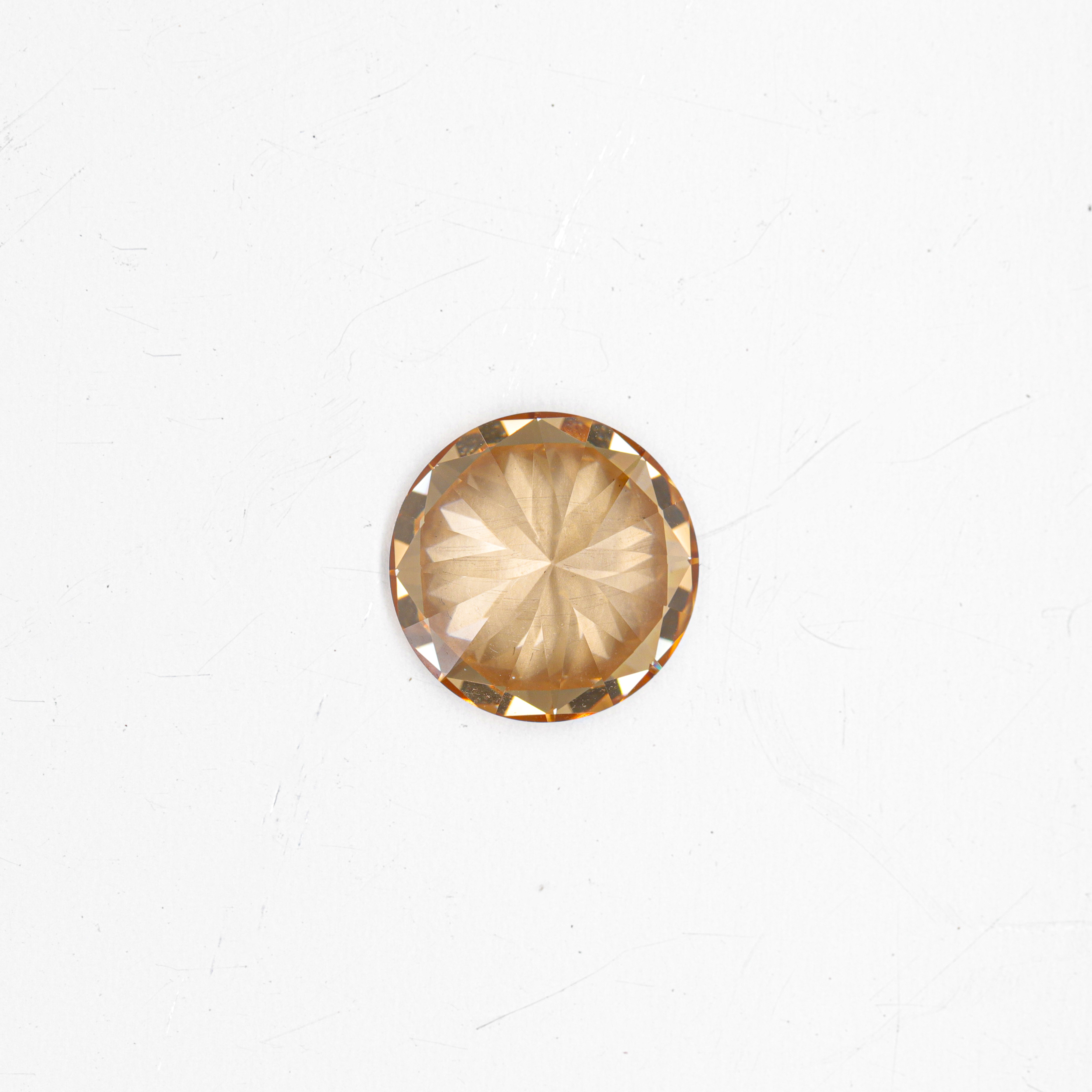 Wholesale Lab Grown Diamond Moissanite Champagne Color VVS Round Cut Loose Moissanite Gemstone