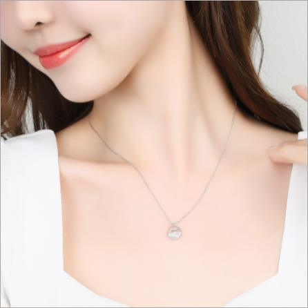 Women's Wave Necklace Korean Fashion Sterling Silver Necklace