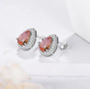 Pear Shaped Small Earrings 925 Sterling Silver Gold Plated Women's Earrings