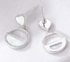 Simple Round Design 925 Sterling Silver Gold-plated Capable Earrings