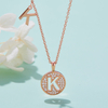 Alphabetic series K Lovely Rose Gold Necklace