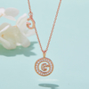 Alphabetic series G Lovely Rose Gold Necklace