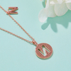 Alphabetic series N Lovely Rose Gold Necklace