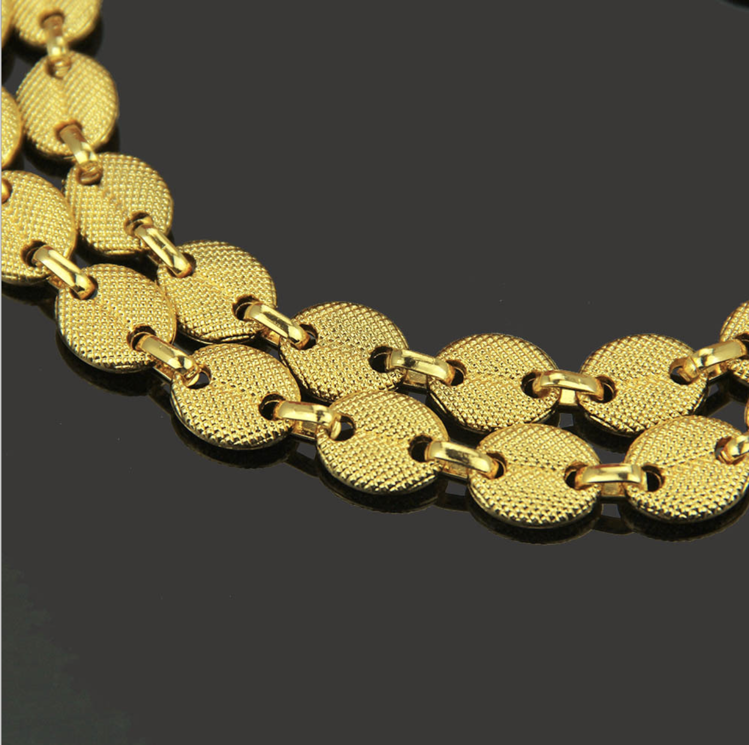 Hip Hop Geometric Link Chain 