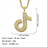 Hip Hop Tik Tok Necklace Note Pendant