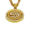 Hip Hop Rotating Dollar Necklace Pendant