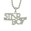 Star Crystal Pendant Letter Boy Hip Hop Necklace