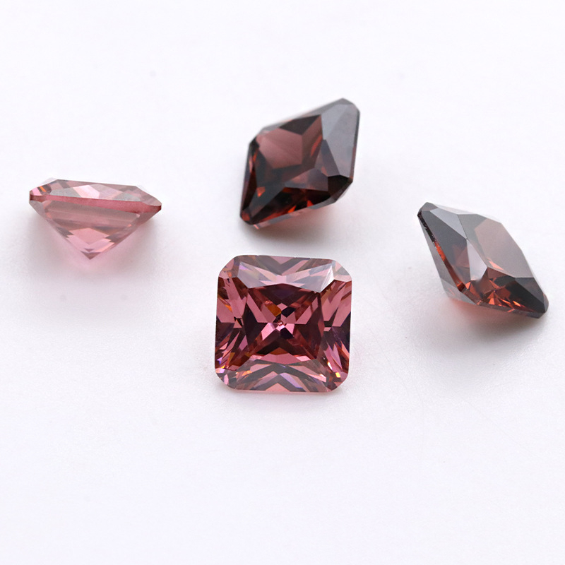 Factory Wholesale 3A Carmine Cushion Shaped Cubic Zirconia