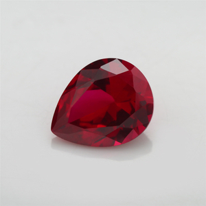 8# Pear Red Corundum Ratnapura Gem Wholesale Ring Face Main Stone