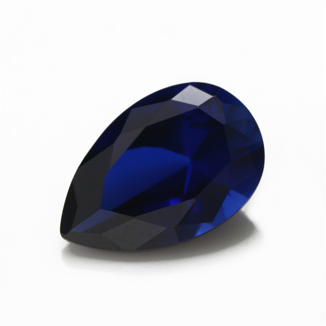 VVS Pear Cut Sapphire 3EX Factory Wholesale Blue Corundum