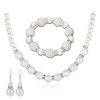 Bridal Wedding Earring Necklace Three Piece Set Pearl Necklace Set Cross Border Hot Selling Pearl Necklace Set