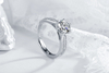 Elegant And Simple Mausoleum 925 Sterling Silver Plated Engagement Ring