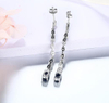 Sterling Silver Long Pendant Earrings Original Design Jewelry Simple Style