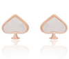 Poker Series 925 Sterling Silver Gold-plated Love Earrings