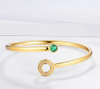 Grandmother Emerald Bracelet Women's 18K Gold Romantic Engagement Gift