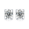 Classic Square 925 Sterling Silver Gold Plated Elegant Earrings