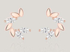 Elegant Wreath 925 Sterling Silver Gold-plated Cute Earrings