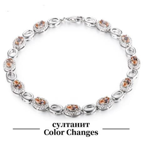 Diaspore Sterling Silver women's bracelet birthday gift chameleon jewelry