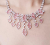 Classic Rose Quartz Necklace 925 Silver Exquisite Jewelry Crystal Gem Luxury Necklace