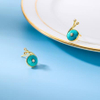 Lovely Colored Snail 925 Sterling Silver Plated Women's Earrings