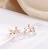 Flower And Fruit Series 925 Sterling Silver Plated Women's Pearl Earrings