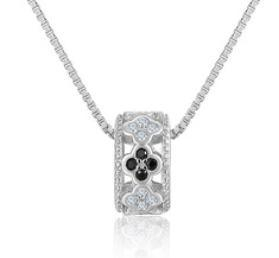 New S925 Silver Necklace Women's Fashion Flower Inlaid Diamond Personalized Simple Chain