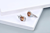 Elegant Fashion Champagne Prototype Gem Earrings 925 Sterling Silver Gold Plated Earrings