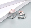 Light Pink Crystal 925 Sterling Silver Plated Fashion Earrings