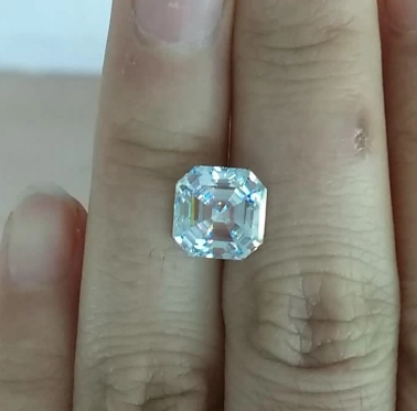 8.0mm 3EX DEF Color Factory High Quality Wholesale Price VVS Asscher Moissanite Synthetic Moissanite