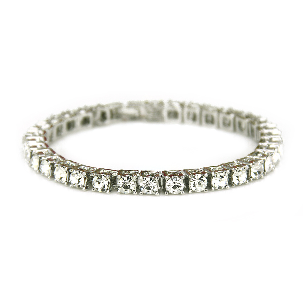 Custom New Diamond Tennis Bracelet with Spring Buckle