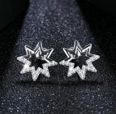 Exquisite Star Earrings Factory Wholesale Price 925 Sterling Silver Gold Plating Earrings