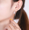 Simple and elegant female accessories 925 Sterling Silver Gold Plating Earrings