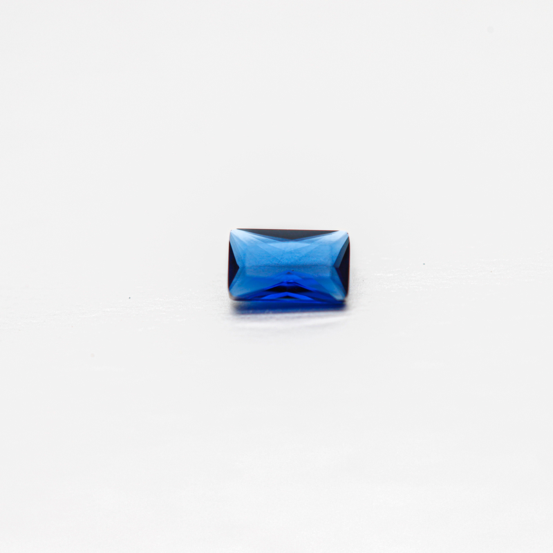 High Quality AAA Rectangle Cut Blue Cubic Zirconia Loose Gemstone