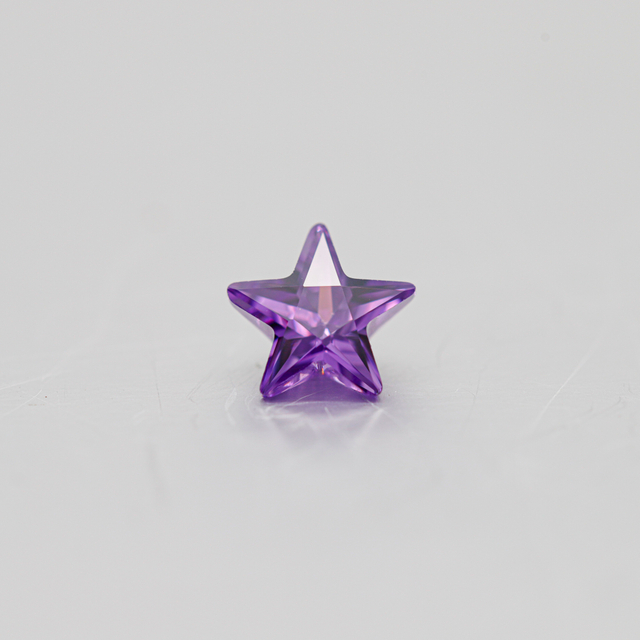 Purple Star Shape Factory High Quality Wholesale Price Cubic Zirconia