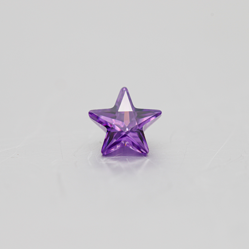 Purple Star Shape Factory High Quality Wholesale Price Cubic Zirconia