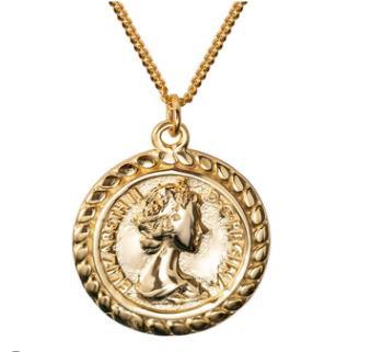 OEM Customized Wholesale Fashion 925 Silver Jewelry Necklace Head Coin