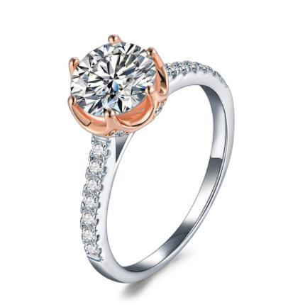 Solid Lab Grown Diamond D Color Moissanite Engagement Ring