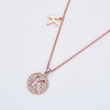 Alphabetic series K Lovely Rose Gold Necklace