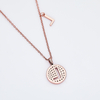 Alphabetic series L Lovely Rose Gold Necklace