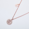 Alphabetic series B Lovely Rose Gold Necklace